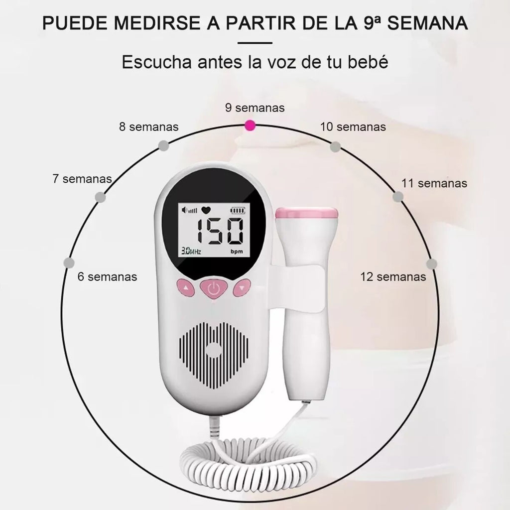 Doppler Fetal — Detector de Ritmo Cardíaco de Bebé | Dulcevientre